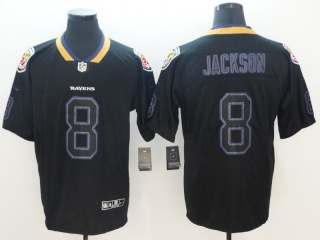 Baltimore Ravens 8 Lamar Jackson Lights Out Vapor Limited Jersey Black