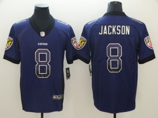Baltimore Ravens #8 Lamar Jackson Drift Fashion Vapor Untouchable Limited Jersey Purple