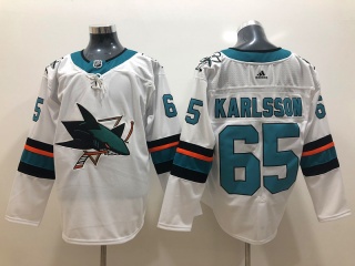 Adidas San Jose Sharks 65 Erik Karlsson Hockey Jersey White