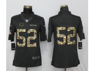 Chicago Bears #52 Khalil Mack Anthracite Salute To Service Limited Football Jersey