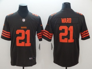 Cleveland Browns 21 Denzel Ward Color Rush Limited Jersey Brown