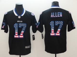 Buffalo Bills 17 Josh Allen USA Flag Vapor Untouchable Limited Jersey Black
