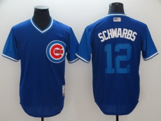 Chicago Cubs 12 Kyle Schwarber Baseball Jersey Blue 2017 Weekend Day