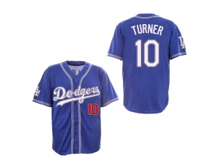 Los Angeles Dodgers 10 Justin Turner Baseball Jersey Blue 1999-2000