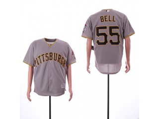 Pittsburgh Pirates 55 Josh Bell Cool Base Jersey Gray