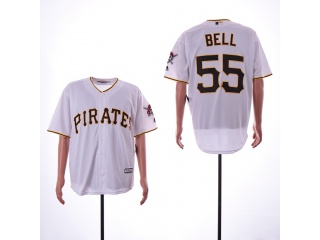 Pittsburgh Pirates 55 Josh Bell Cool Base Jersey White