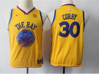 Nike Golden State Warrior 30 Stephen Curry Youth Basketball Jersey Gold City