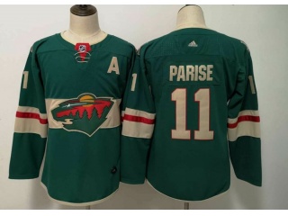 Adidas Minnesota Wild #11 Zach Parise Youth Jersey Green