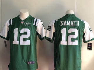 New York Jets 12 Joe Namath Football Jersey Green Game