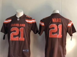 Cleveland Browns 21 Denzel Ward Vapor Limited Football Jersey Brown