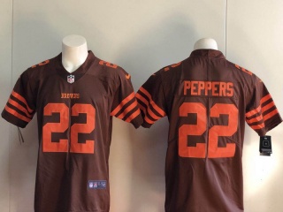 Cleveland Browns 22 Jabrill Peppers Color Limited Football Jersey Brown