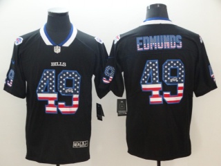 Buffalo Bills #49 Tremaine Edmunds USA Flag Vapor Untouchable Limited Jersey Black