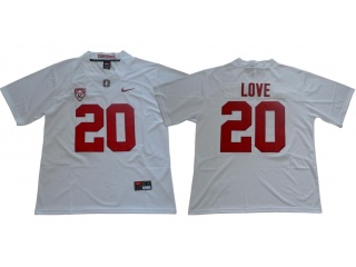 Stanford Cardinal #20 Bryce Love College Football Jerseys White