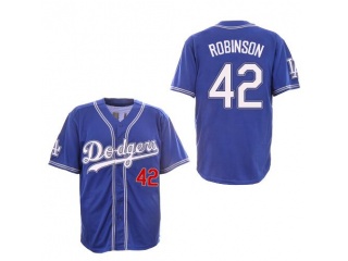 Los Angeles Dodgers 42 Jackie Robinson Baseball Jersey Blue 1999-2000