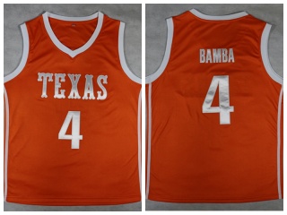 NCAA Texas Longhorns 4 Mohamed Bamba Basketball Jersey Orange