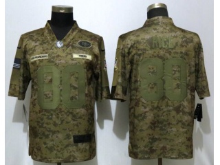 San Francisco 49ers 80 Jerry Rice 2018 Camo Salute to Service Limited Jersey