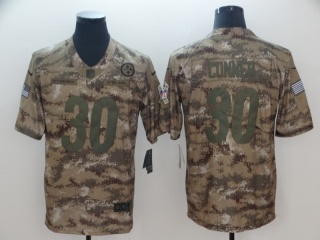 Pittsburgh Steelers #30 James Conner Salute to Service Limited Jersey Camo