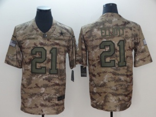 Dallas Cowboys #21 Ezekiel Elliott Salute to Service Limited Jersey Camo