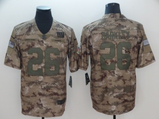 New York Giants 26 Saquon Barkley Nike Camo Salute to Service Limited Jersey