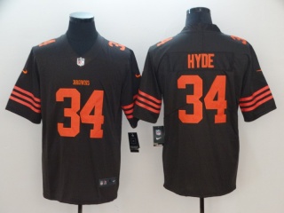 Cleveland Browns 34 Carlos Hyde Color Rush Limited Football Jersey Brown
