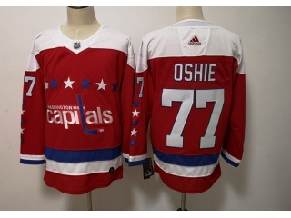 Adidas Washington Capitals #77 T.J. Oshie 3rd Hockey Jersey Red