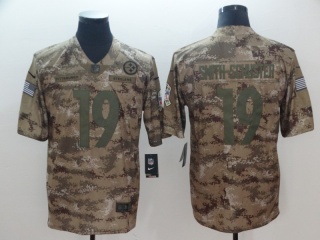 Pittsburgh Steelers 19 JuJu Smith-Schuster Nike Salute to Service Limited Jersey Camo