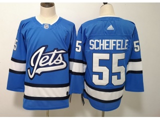 Adidas Winnipeg Jets #55 Mark Scheifele New Style Hockey Jeresey Blue