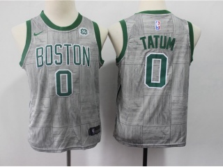 Nike Youth Boston Celtics 0 Jayson Tatum Basketball Jersey Gray