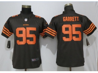 Womens Cleveland Browns 95 Myles Garret Color Rush Limited Jersey Brown