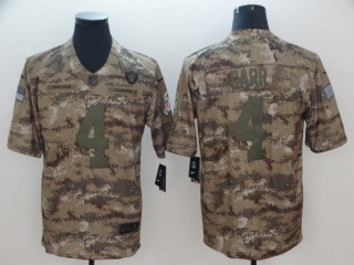 Oakland Raiders 4 Derek Carr Nike Salute to Service Limited Jersey Camo