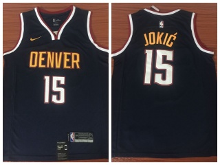 Nike Denver Nuggets 15 Nikola Jokić Basketball Jersey Navy City