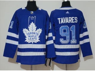 Adidas Toronto Maple Leafs #91 John Tavares Drift Fashion Hockey Jersey Blue
