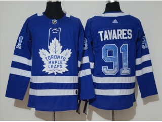 Adidas Toronto Maple Leafs #91 John Tavares Drift Fashion Hockey Jersey Blue