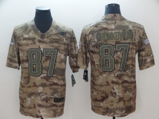 New England Patriots #87 Rob Gronkowski Salute to Service Limited Jersey Camo