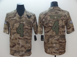 Houston Texans #4 Deshaun Waston Salute to Service Limited Jersey Camo