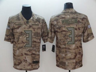 Tampa Bay Buccaneers #3 Jameis Winston Salute to Service Limited Jersey Camo