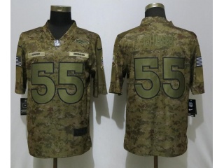 Denver Broncos #55 Bradley Chubb Salute to Service Limited Jersey Camo