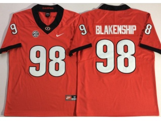 Georgia Bulldogs #98 Rodrigo Blakenship College Football Jersey Red