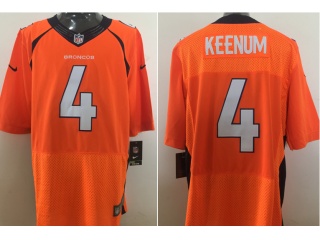 Denver Broncos 4 Case Keenum Elite Football Jersey Orange
