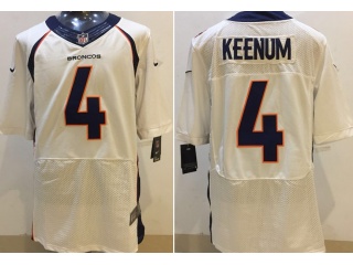 Denver Broncos 4 Case Keenum Elite Football Jersey White