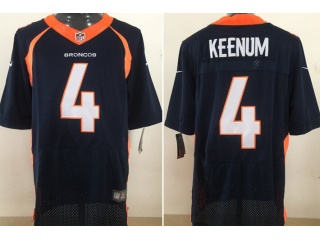 Denver Broncos 4 Case Keenum Elite Football Jersey Blue