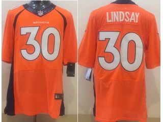Denver Broncos 30 Phillip Lindsay Elite Football Jersey Orange