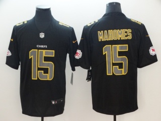 Kansas City Chiefs #15 Patrick Mahomes Vapor Limited Jersey Black Impact