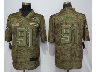 Miami Dolphins 91 Cameron Wake Salute to Servie Limited Jersey Nike Camo