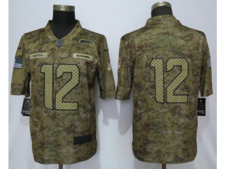 Seattle Seahawks #12 Fan Salute to Servie Limited Jersey Nike Camo