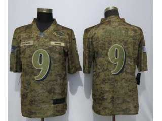 Baltimore Ravens 9 Justin Tucker Salute to Servie Limited Jersey Nike Camo