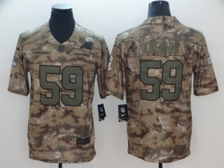 Carolina Panthers 59 Luke Kuechly Salute to Servie Limited Jersey Nike Camo