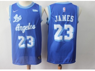 Nike Los Angeles Lakers #23 LeBron James Throwback Jersey Blue