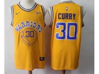 Nike Golden State Warriors #30 Stephen Curry Throwback Jersey Yellow