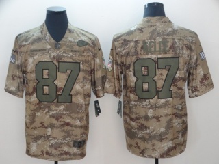 Kansas City Chiefs 87 Travis Kelce Nike Salute to Service Limited Jersey Camo